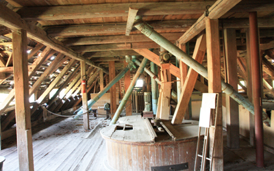 Dachboden einer Mühle